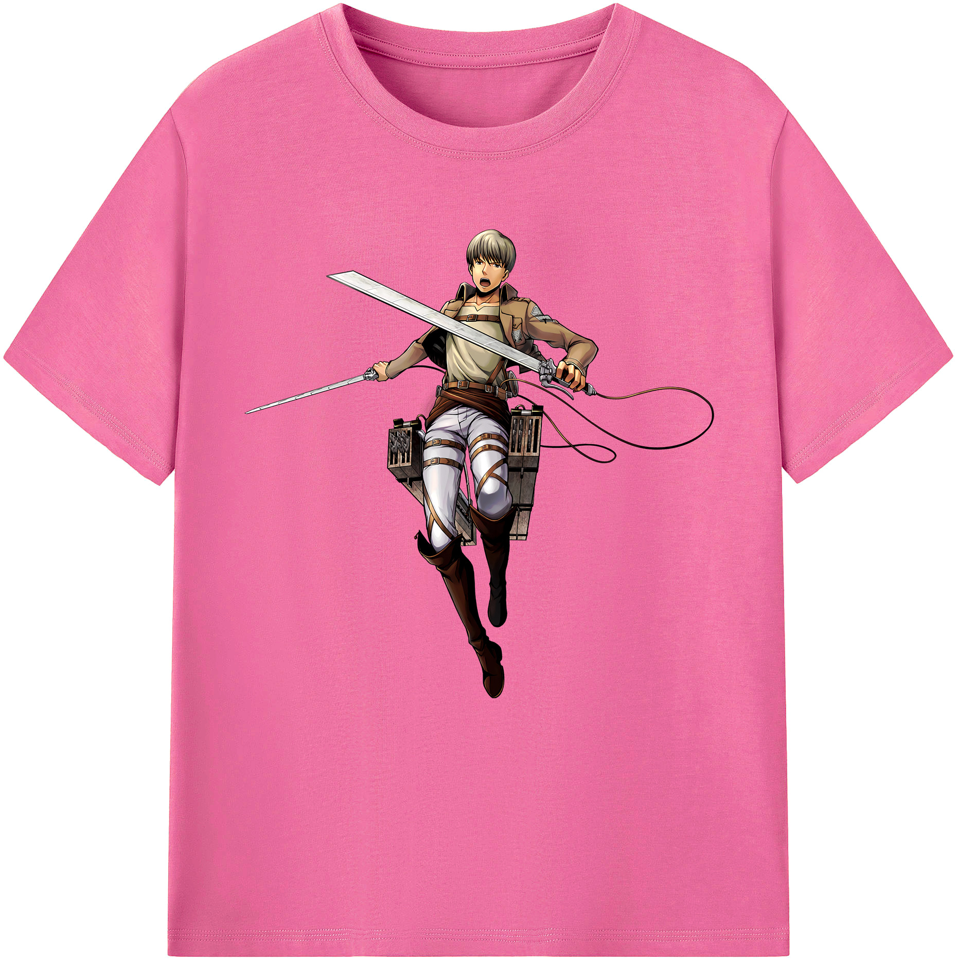 （画像用） 進撃の巨人 Attack on Titan レディースカジュアルプリントTシャツ（綿100％）